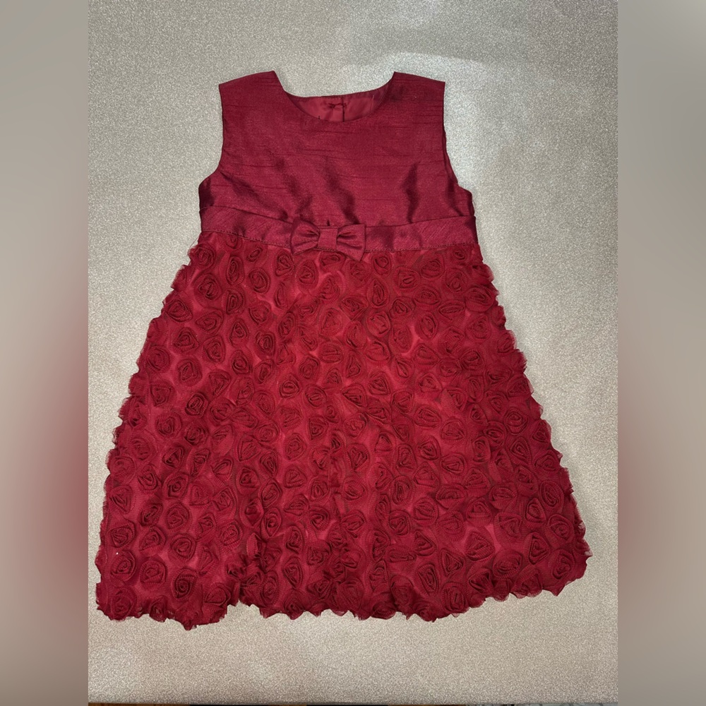Red floral toddler dress 24 months